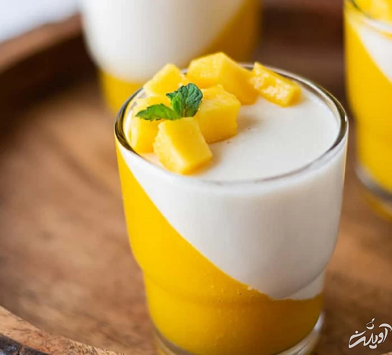 پاناکوتای وانیلی با انبه